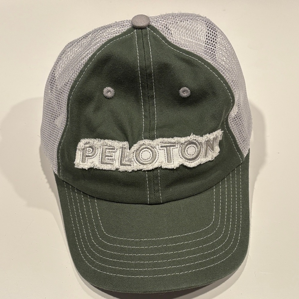 Peloton Olive and White Trucker Hat - never worn!